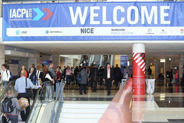 Attendees arrive at McCormick Place West Convention Center for IACP 2015