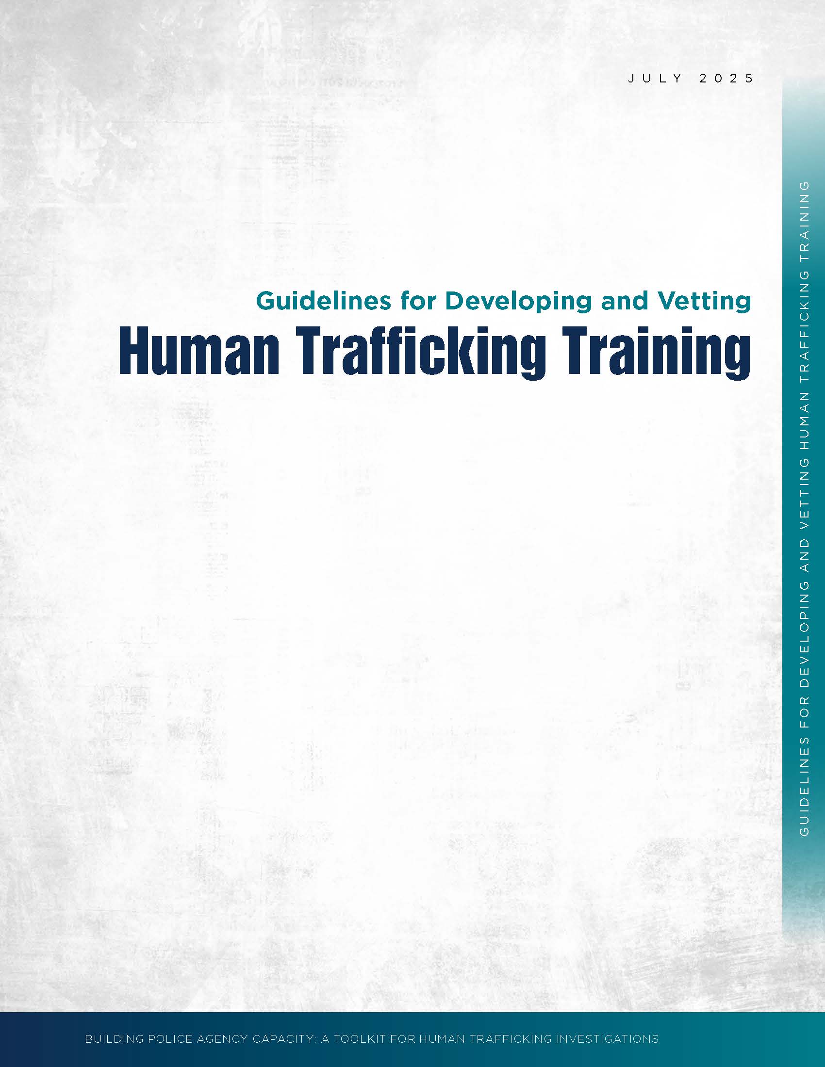 Developing and Vetting Training Cover Page