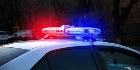 Police car with lights